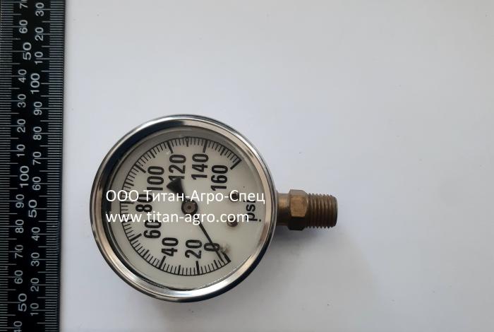 Манометр, 0-160 PSI, корпус 2”, 14”MPT, наполненый жидкостью, нерж.сталь , CP2575