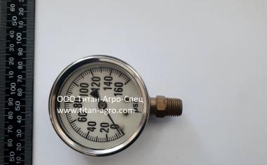Манометр, 0-160 PSI, корпус 2”, 14”MPT, наполненый жидкостью, нерж.сталь , CP2575